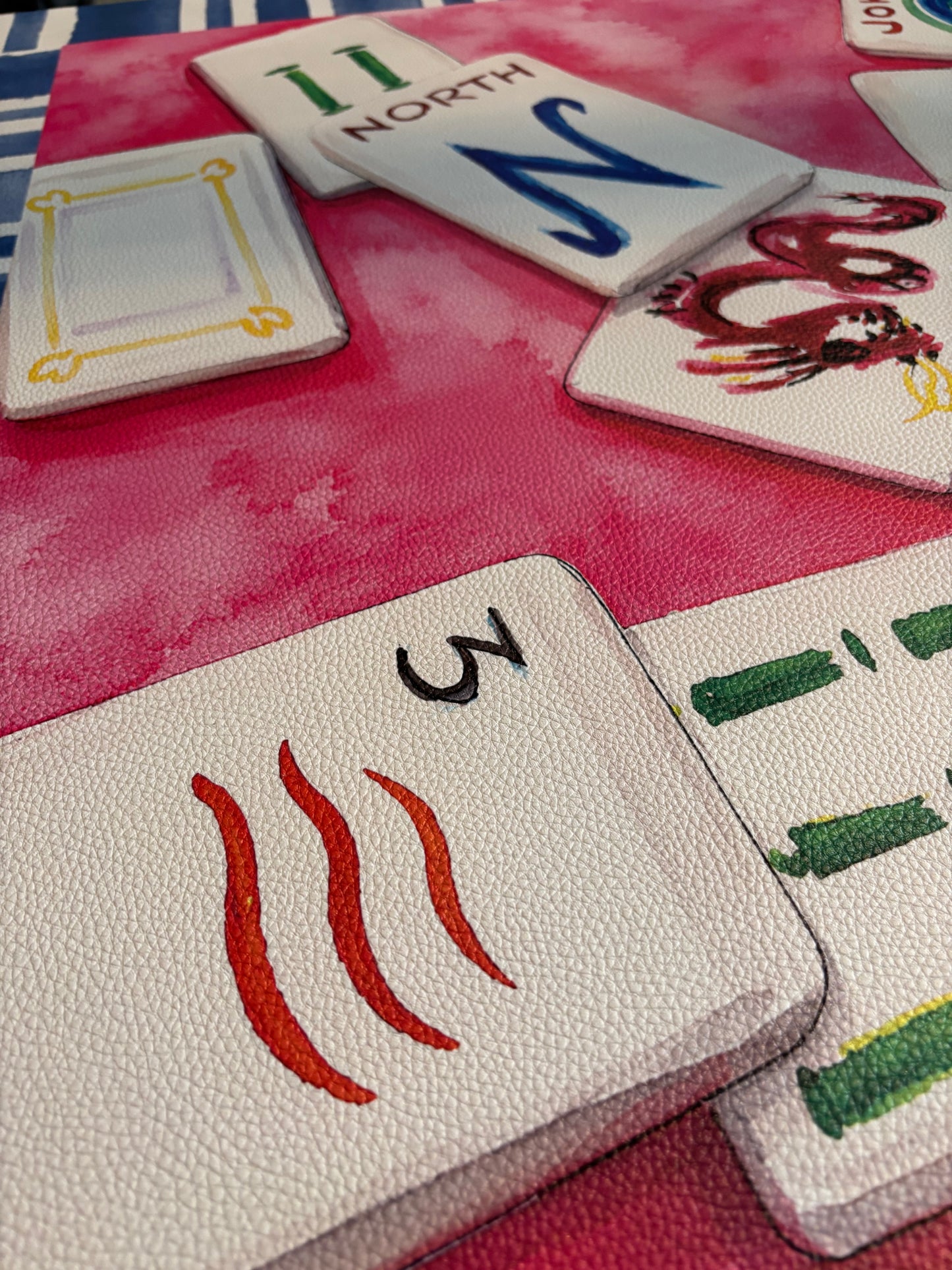Tossing Tiles Artist Collab Leatherette Mahjong Mat