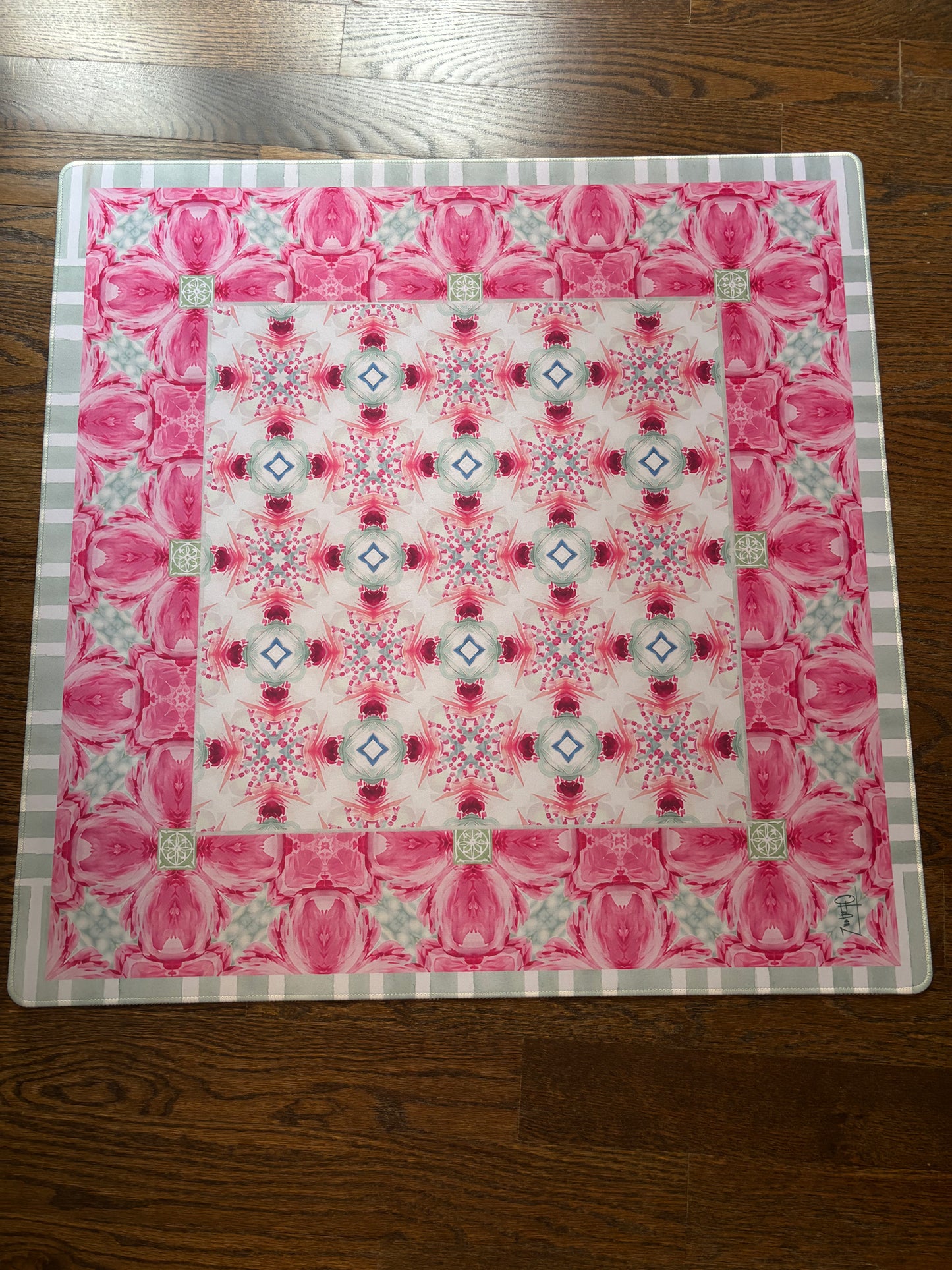 Camellia Kaleidoscope Artist Collab Neoprene Mahjong Mat