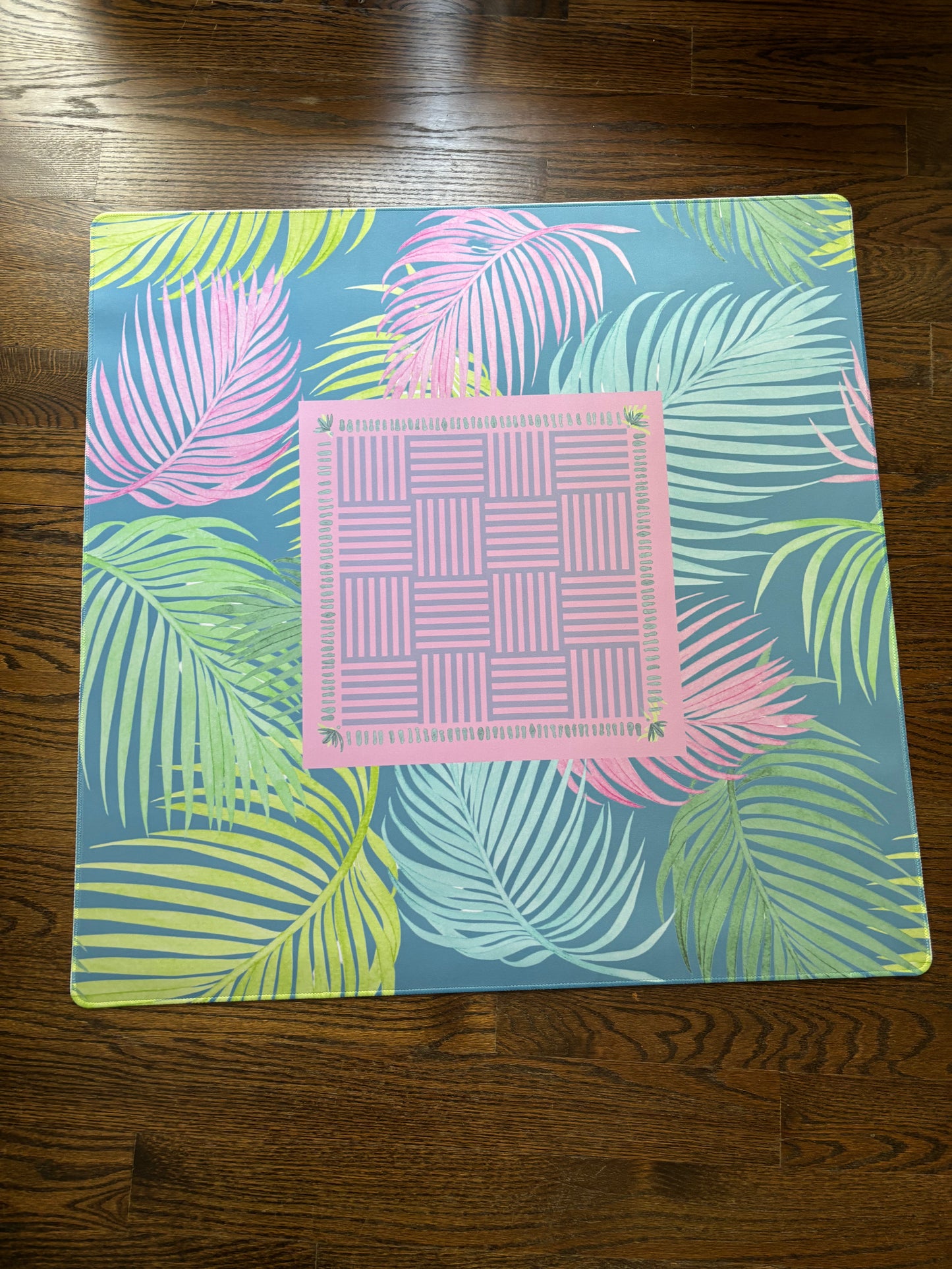 Palm Fronds Neoprene Mahjong Mat