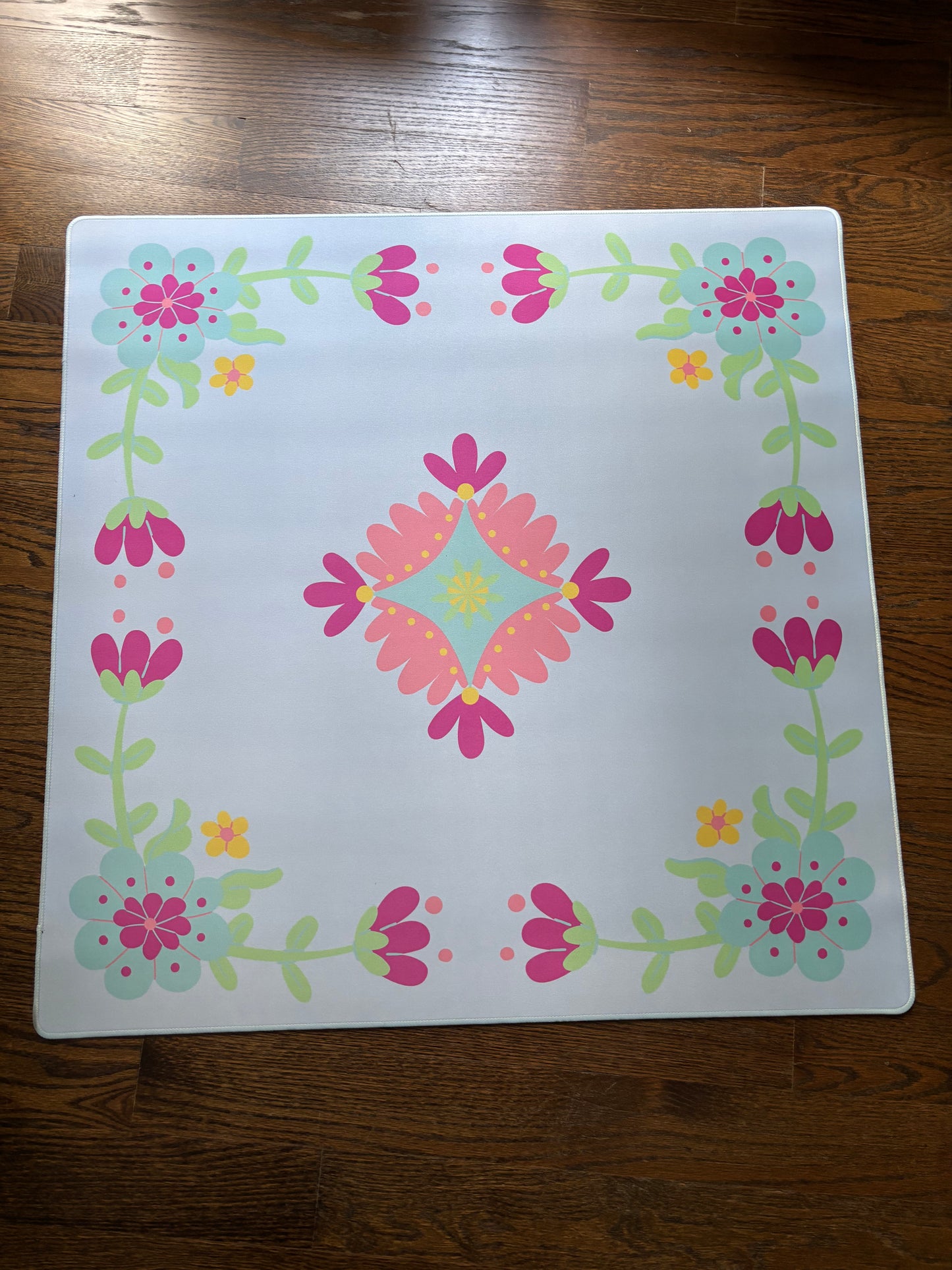 Scandinavian Floral Neoprene Mahjong Mat
