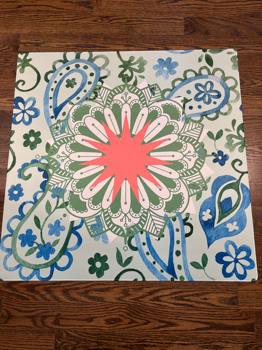 Paisley Petals Neoprene Mahjong Mat