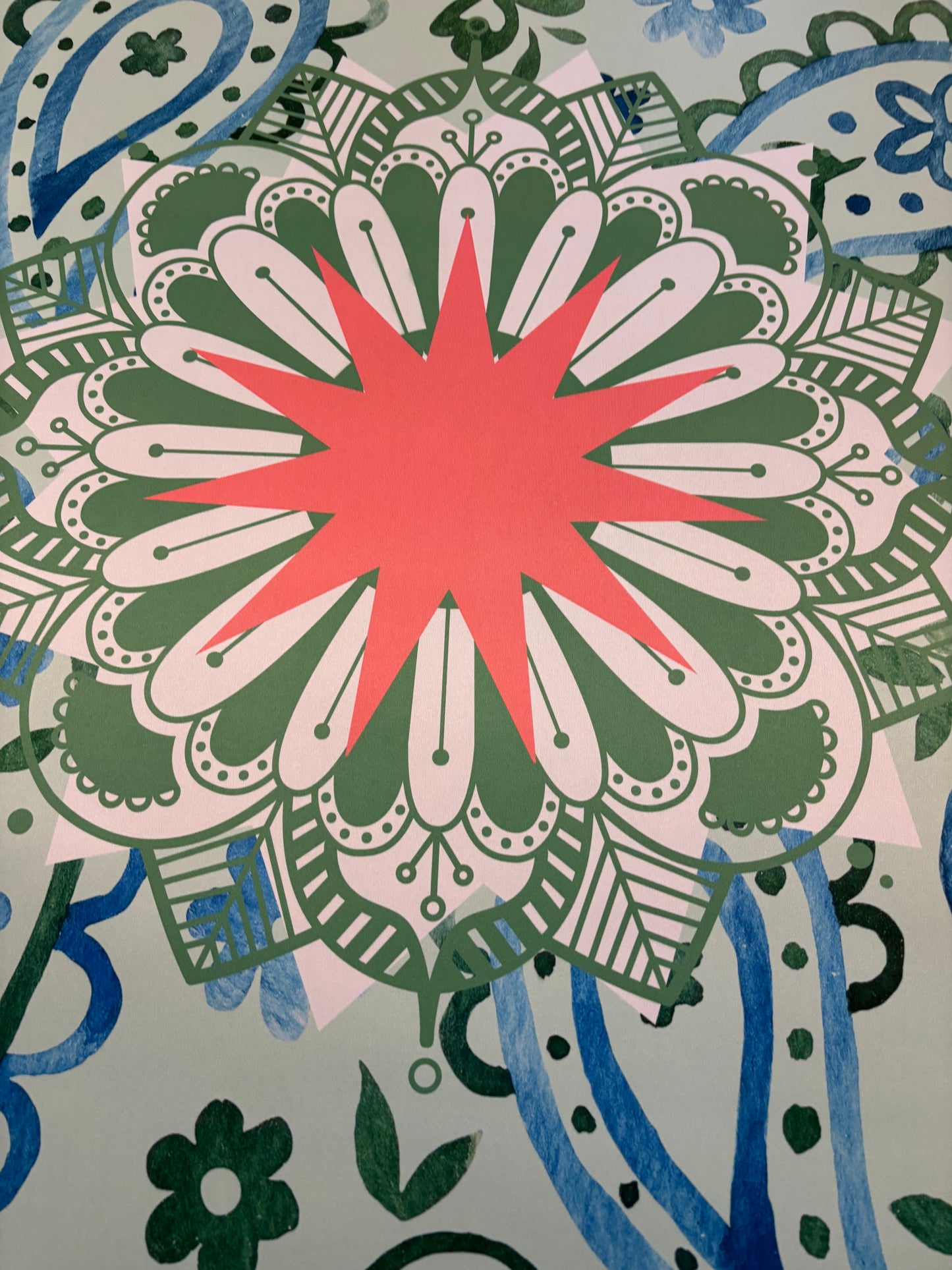 Paisley Petals Neoprene Mahjong Mat