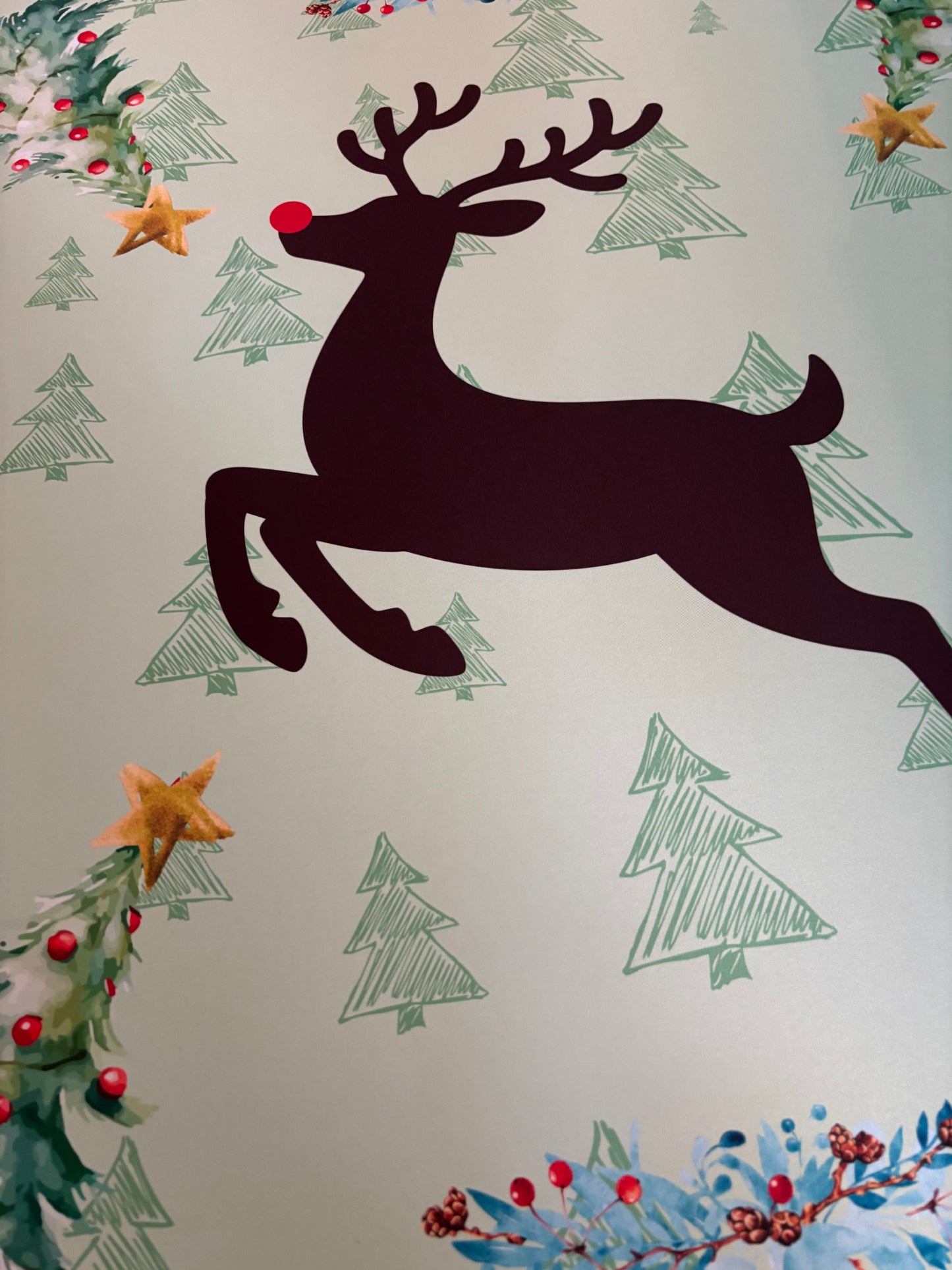 Reindeer Christmas Neoprene Mahjong Mat