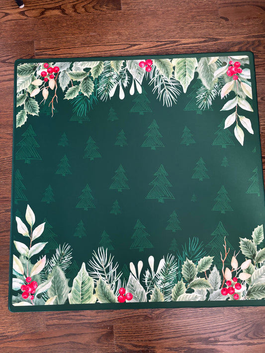 Emerald Night Christmas Neoprene Mahjong Mat