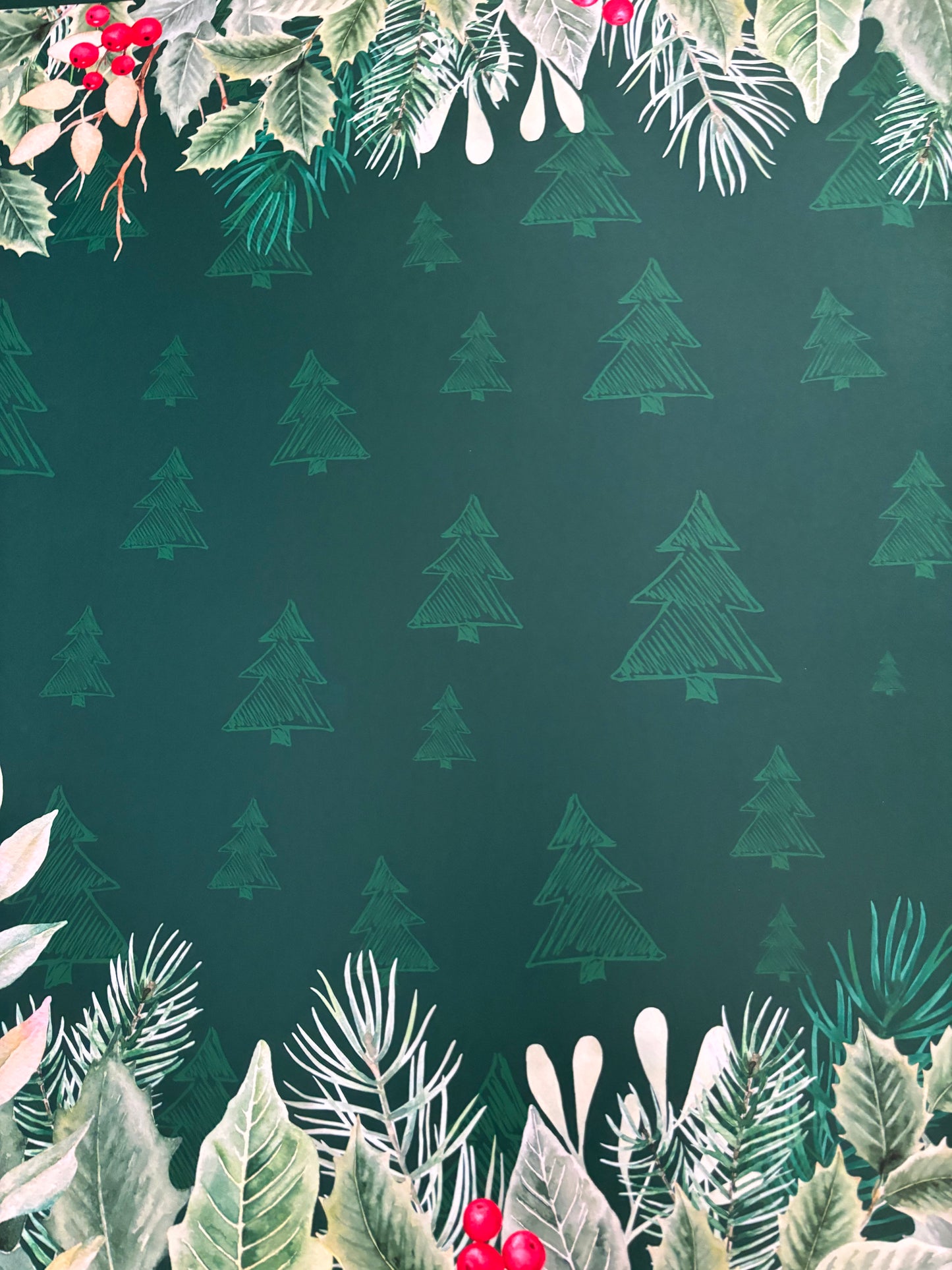 Emerald Night Christmas Neoprene Mahjong Mat