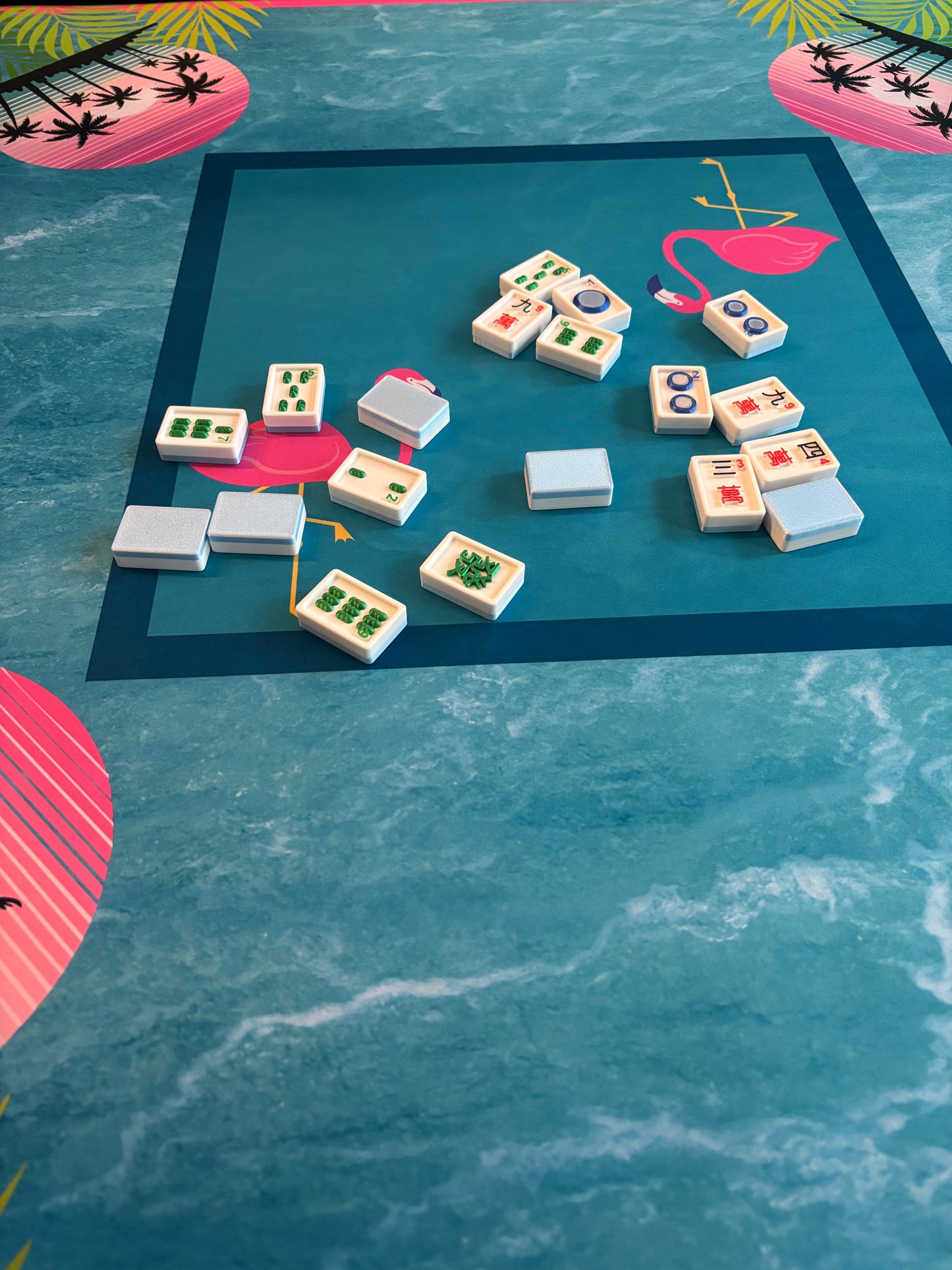 Florida Flamingo Neoprene Mahjong Mat