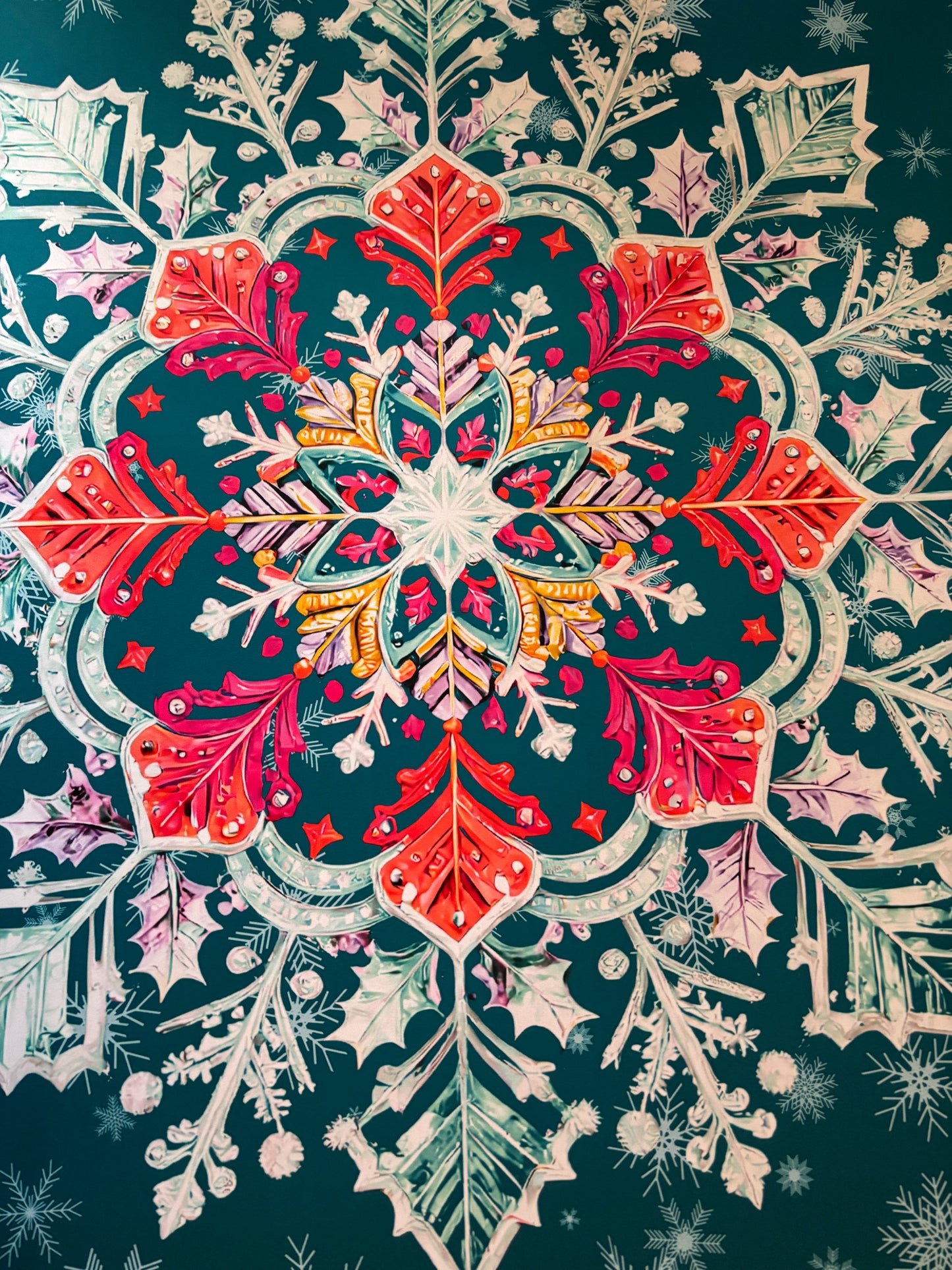Winter Jewel Neoprene Mahjong Mat