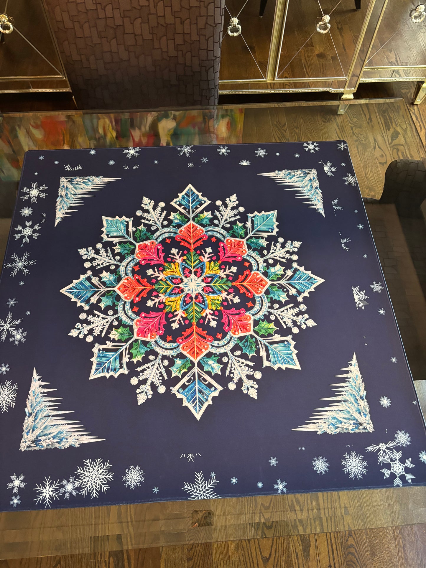 Winter Wonderland Neoprene Mahjong Mat