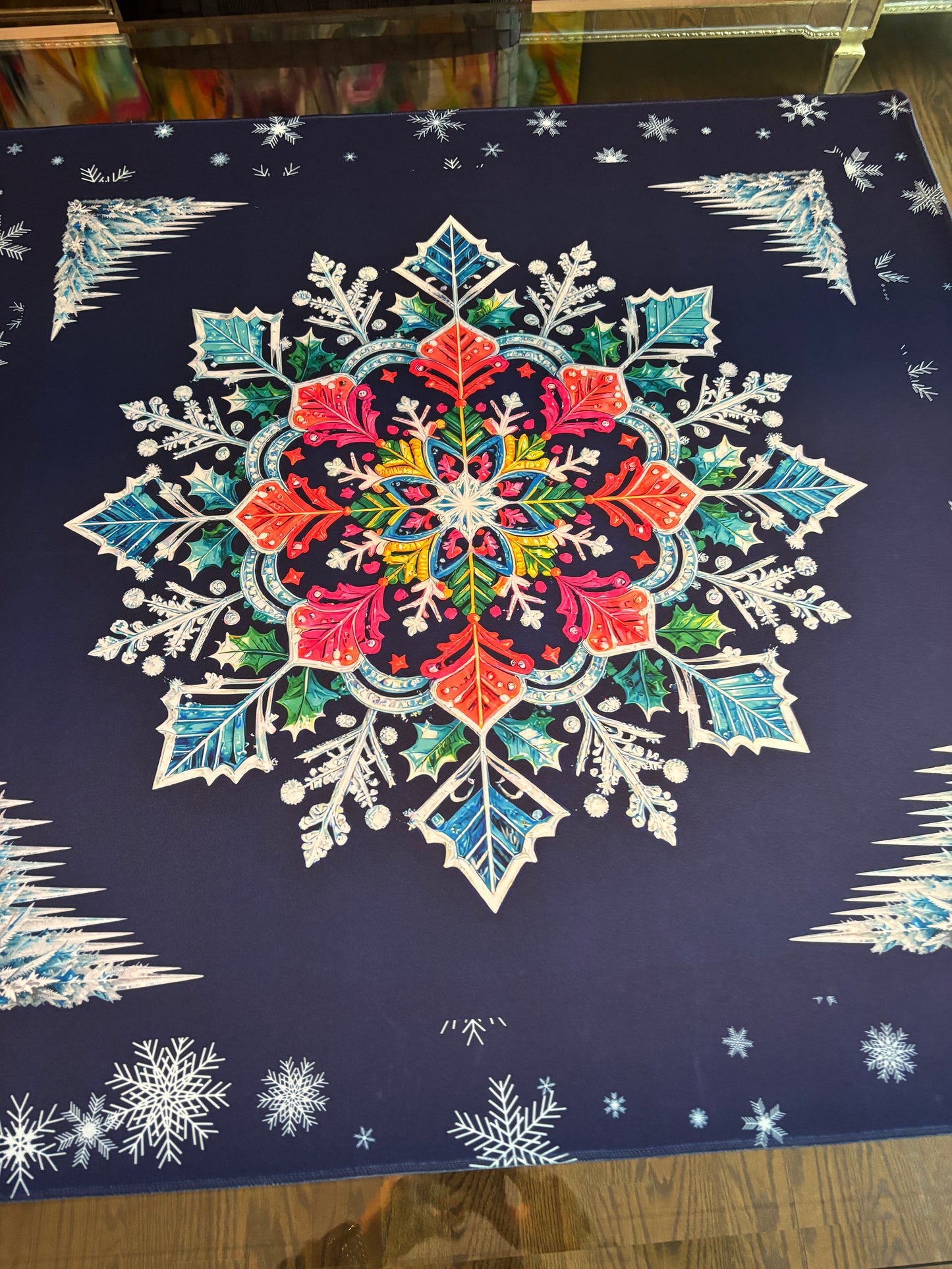 Winter Wonderland Neoprene Mahjong Mat