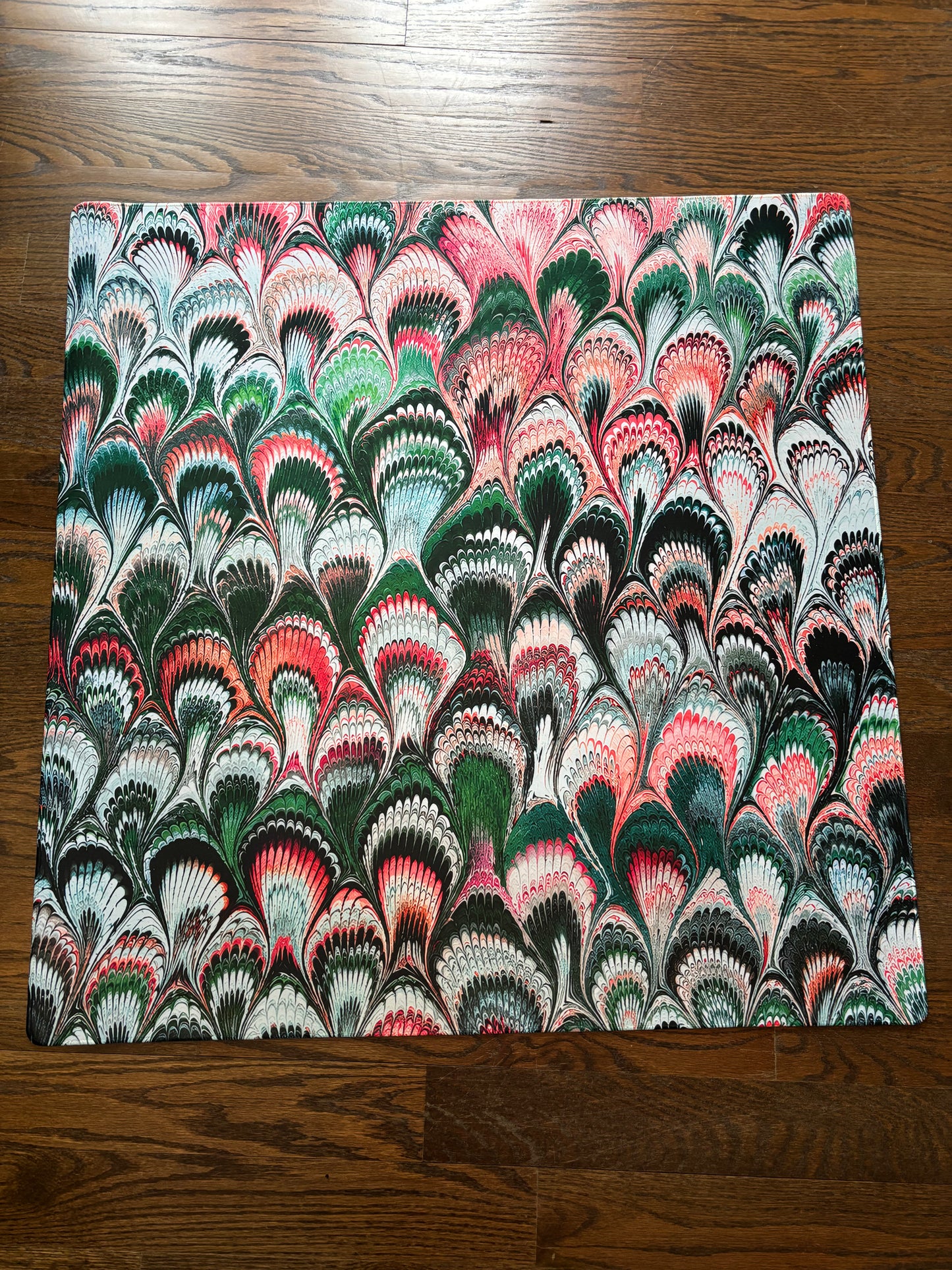 Paint Feathers Neoprene Mahjong Mat