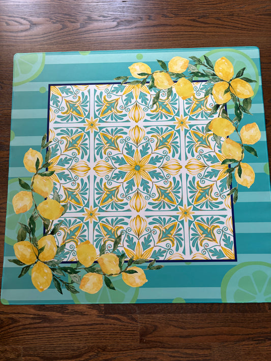 Sunny Lemons Neoprene Mahjong Mat