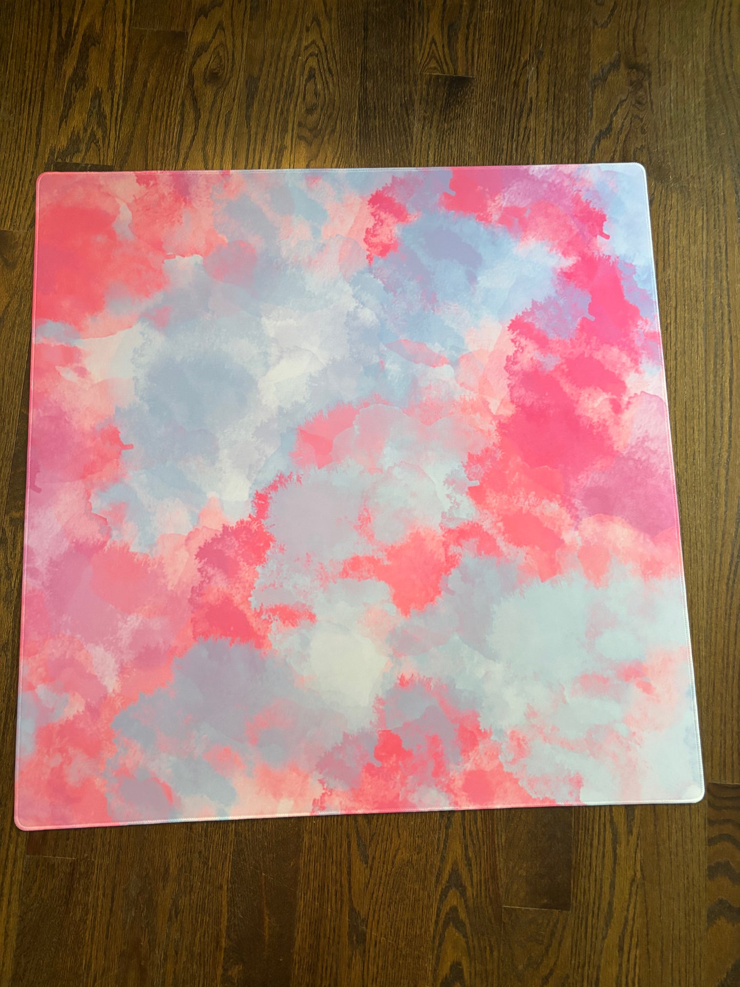 Pink and Blue Tie Dye Neoprene Mahjong Mat
