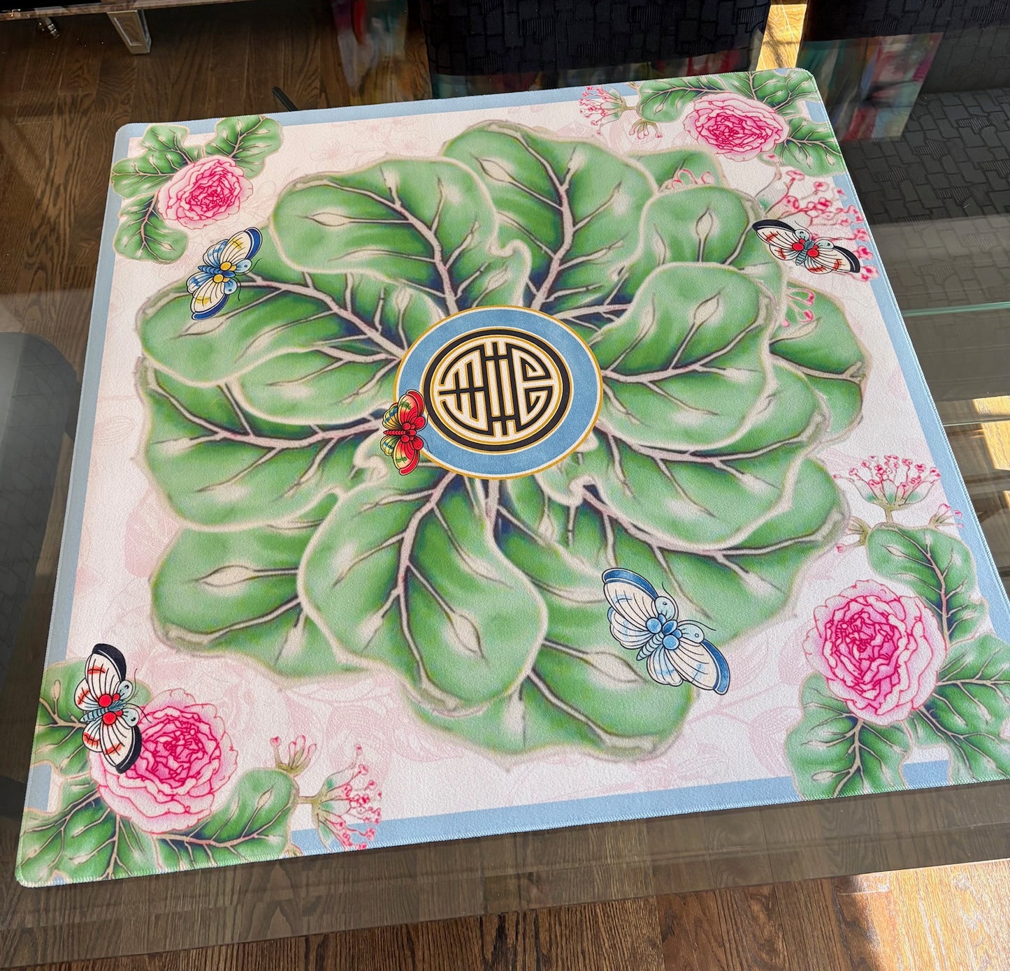 Bok Choy Chinoiserie Neoprene Mahjong Mat