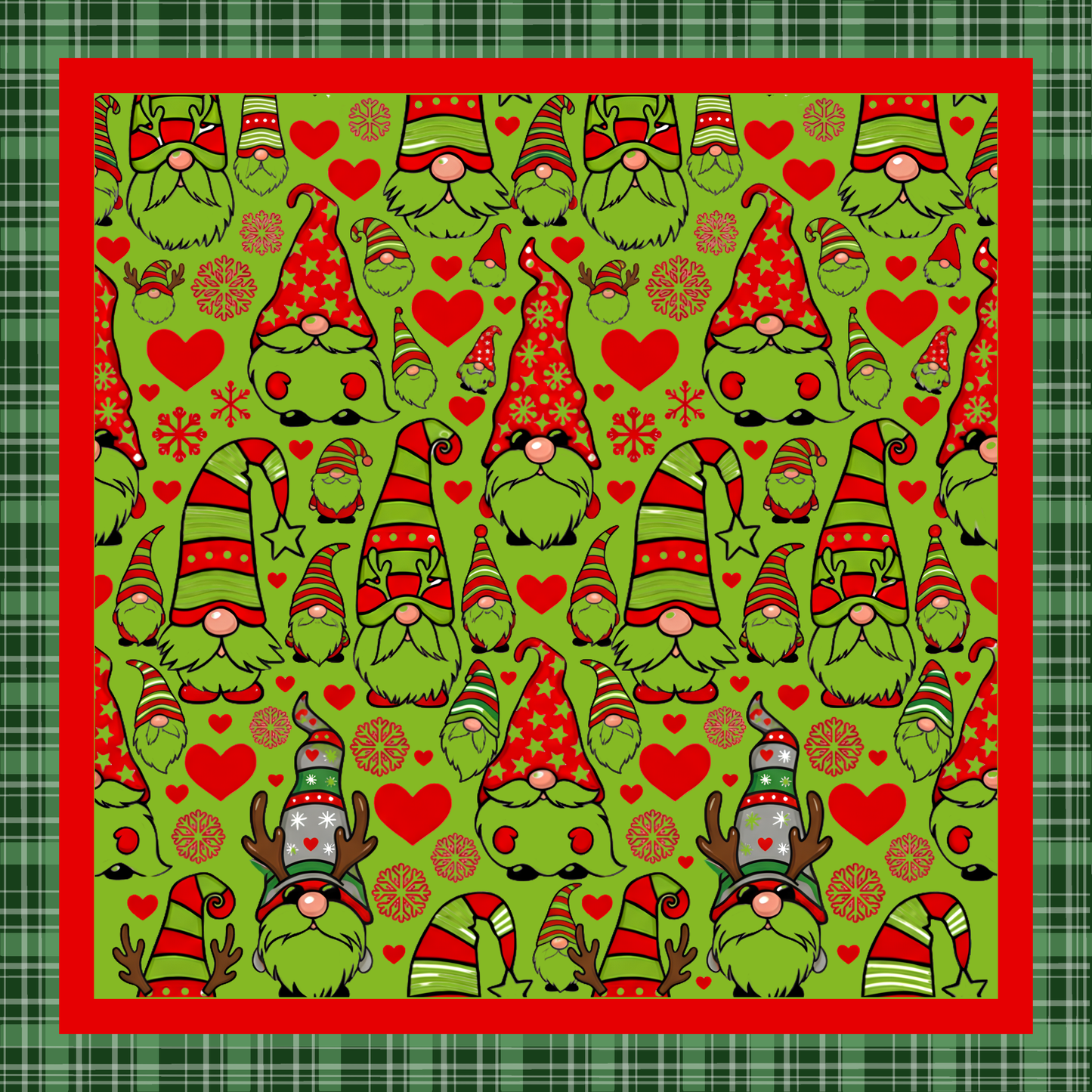 Merry Gnome Mas Neoprene Mahjong Mat