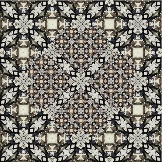Mocha Kaleidoscope Artist Collab Leatherette Mahjong Mat