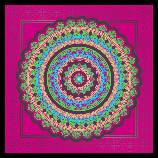 Neon Daze Queen Neoprene Mahjong Mat