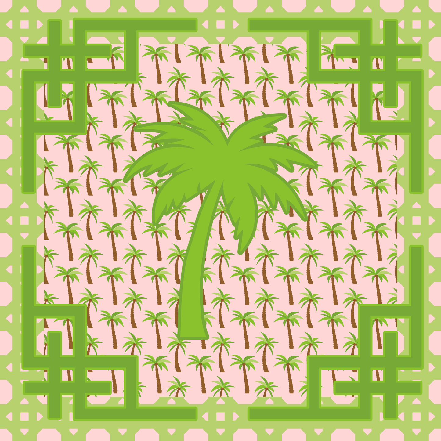Palm Court Neoprene Mahjong Mat