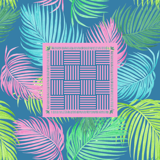 Palm Fronds Neoprene Mahjong Mat