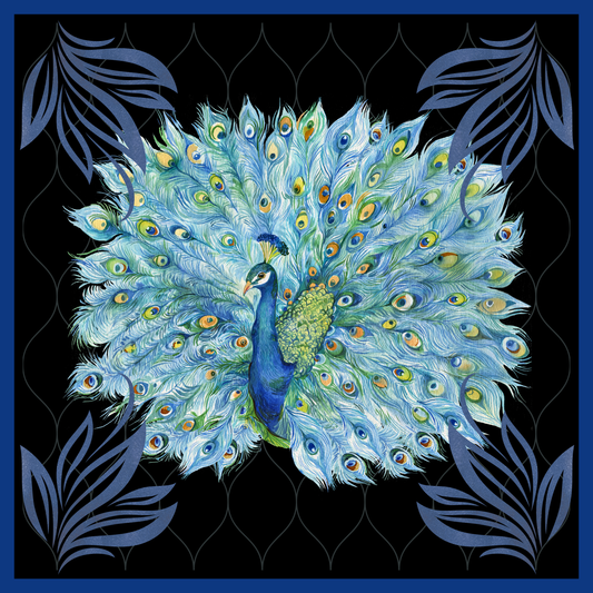 Peacock Feathers Mahjong Mat: Mahj Game Tabletop