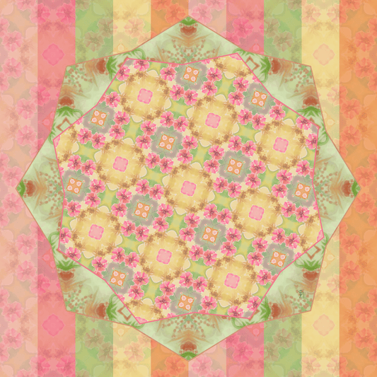 Pineapple Pattern no.36 Artist Collab Leatherette Mahjong Mat