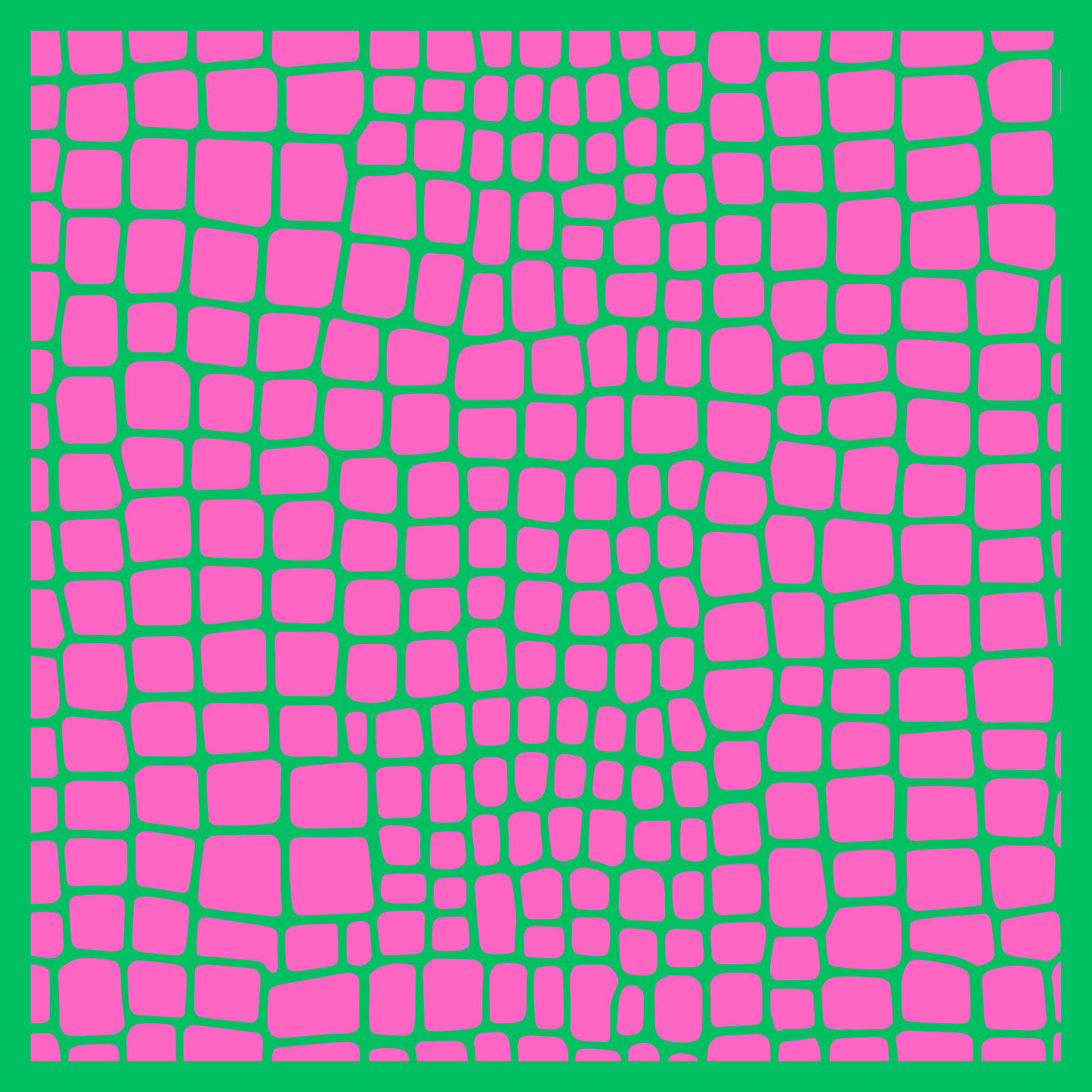 Pink and Green Gator Skin Neoprene Mahjong Mat