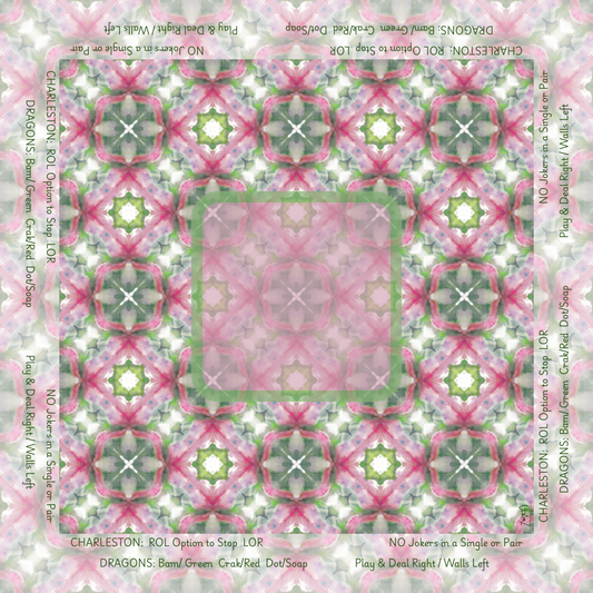 Leatherette Pink and Green Pattern no. 28 with Directions