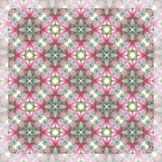 Leatherette Pink and Green Pattern no. 28