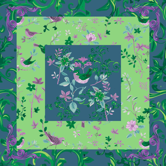 Pop of Spring Mahjong Mat: Mahj Game Tabletop (31.5") (Copy)