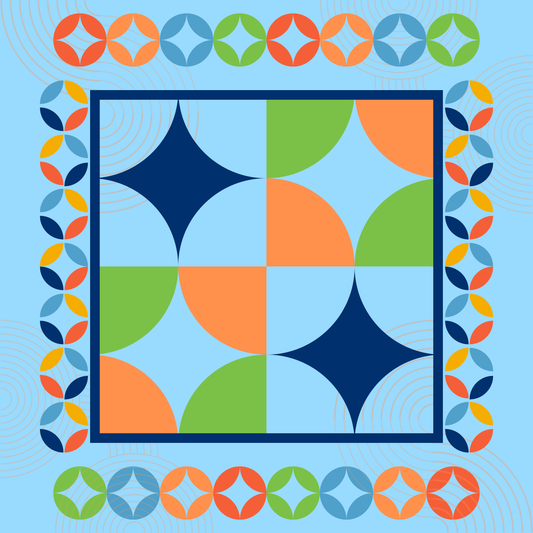 Mid Century Pop Neoprene Mahjong Mat