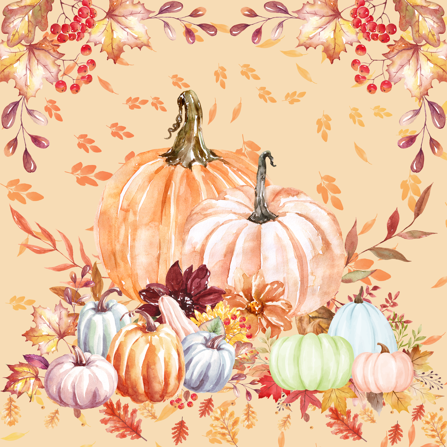 Pumpkin Patch Neoprene Mahjong Mat