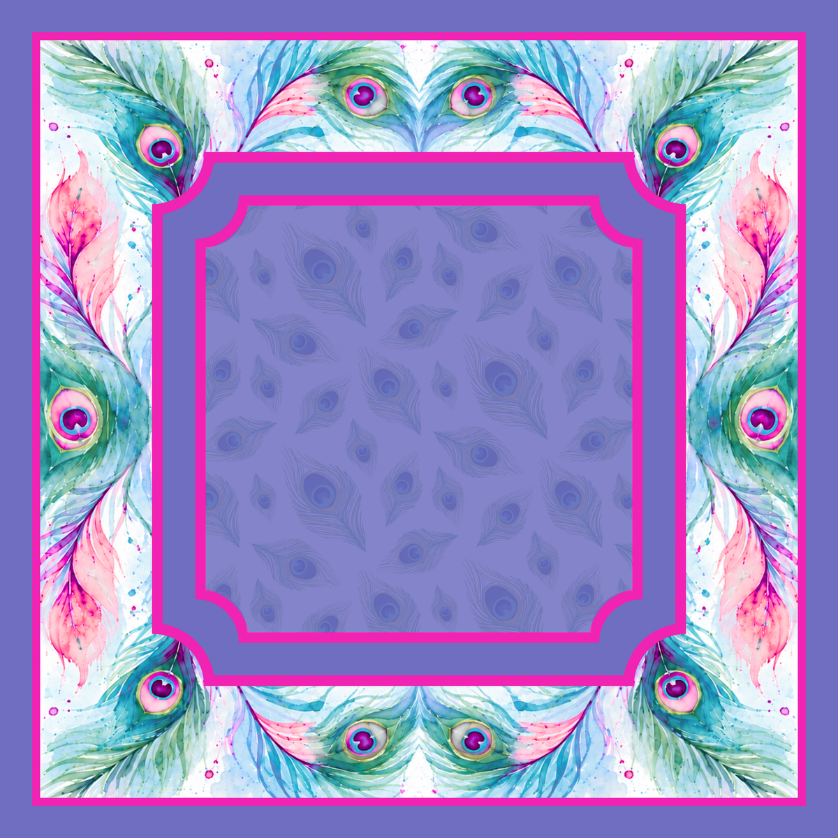 Purple Royal Peacock Mahjong Mat