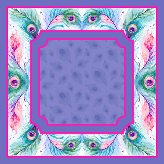 Purple Royal Peacock Mahjong Mat