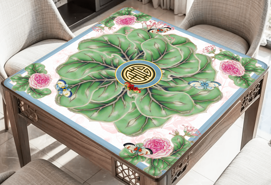 Bok Choy Chinoiserie Neoprene Mahjong Mat