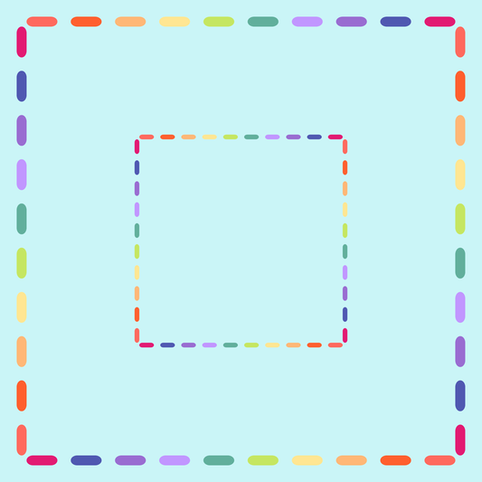 Rainbow Border Neoprene Mahjong Mat