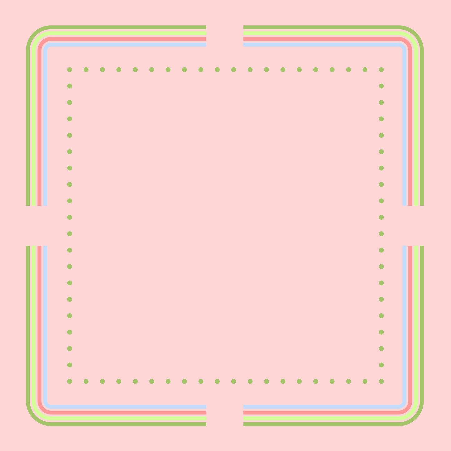 Rose Water Dots and Stripes Mahjong Mat