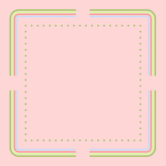 Rose Water Dots and Stripes Mahjong Mat