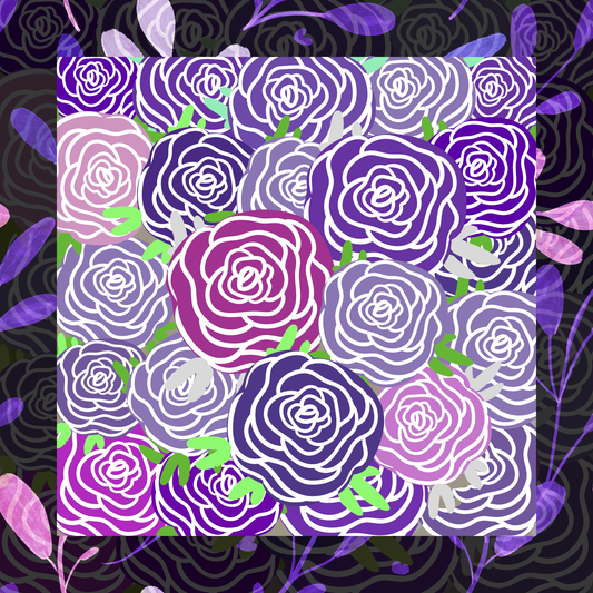 Rose Bunches Mahjong Mat: Mahj Game Tabletop