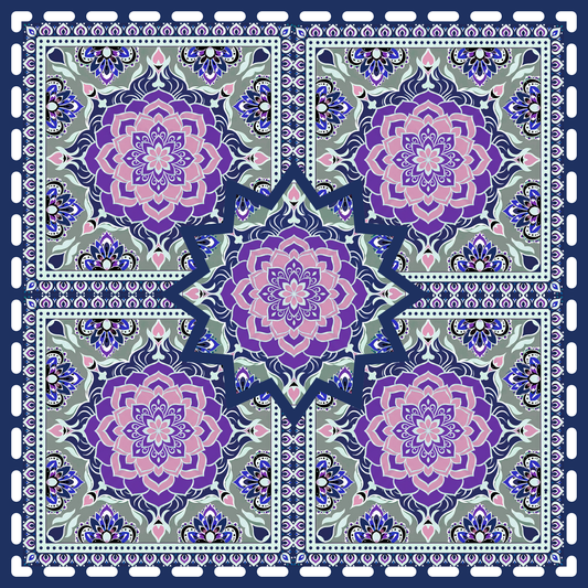Sage Mosaic Neoprene Mahjong Mat