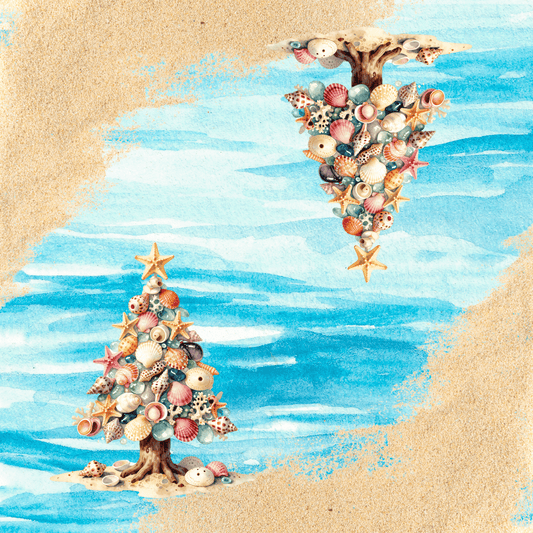 Sandy Christmas Neoprene Mahjong Mat