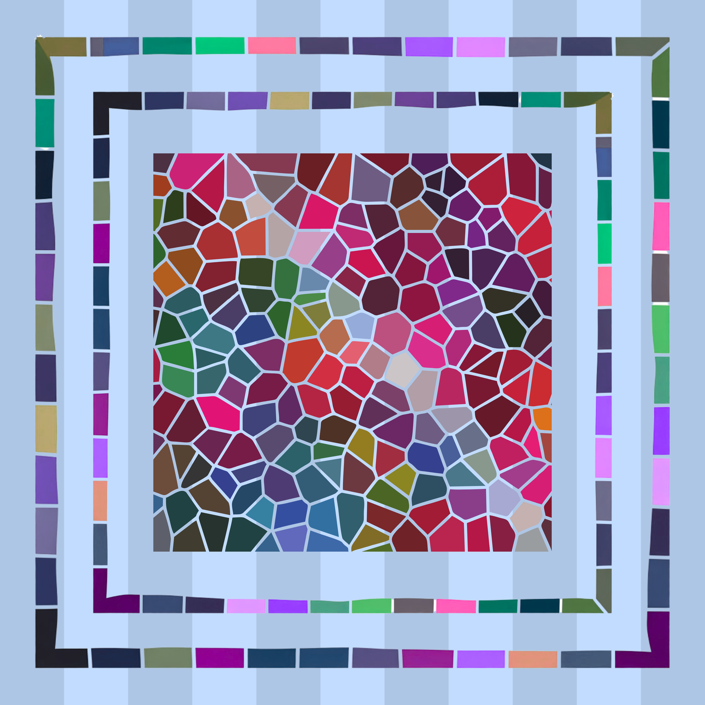 Stained Glass Neoprene Mahjong Mat