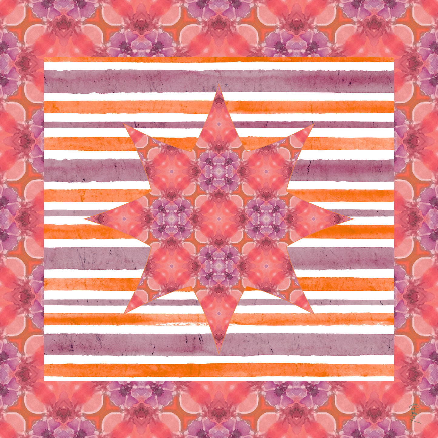 Star Pattern no. 37 Artist Collab Leatherette Mahjong Mat