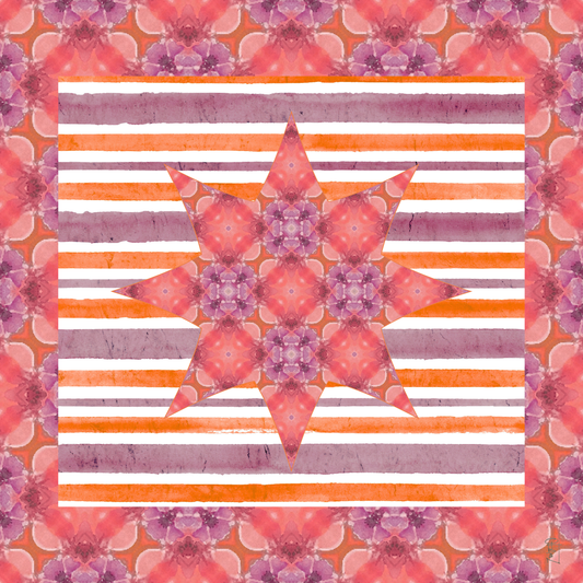 Star Pattern no. 37 Artist Collab Leatherette Mahjong Mat