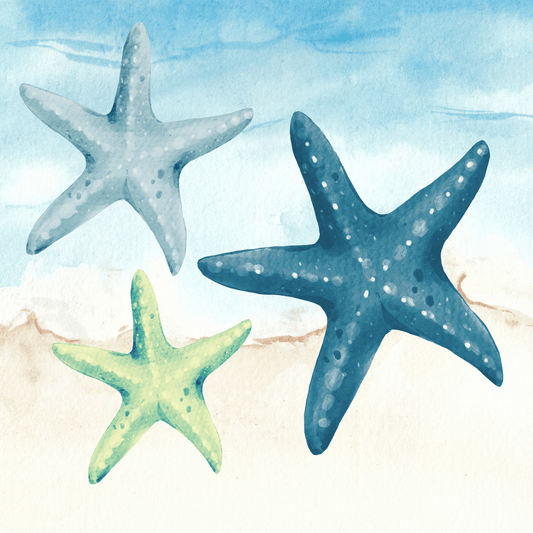 Starfish Neoprene Mahjong Mat
