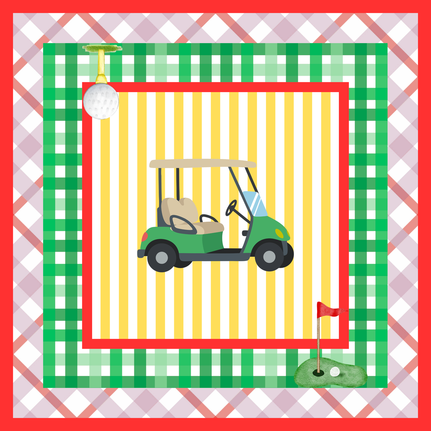 Tee Time Neoprene Mahjong Mat