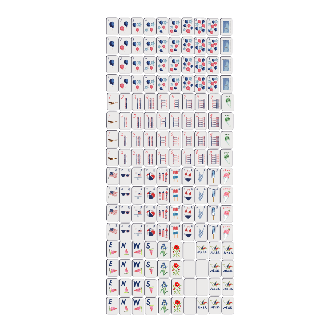 Summer Fun Mahjong Tiles (Preorder)