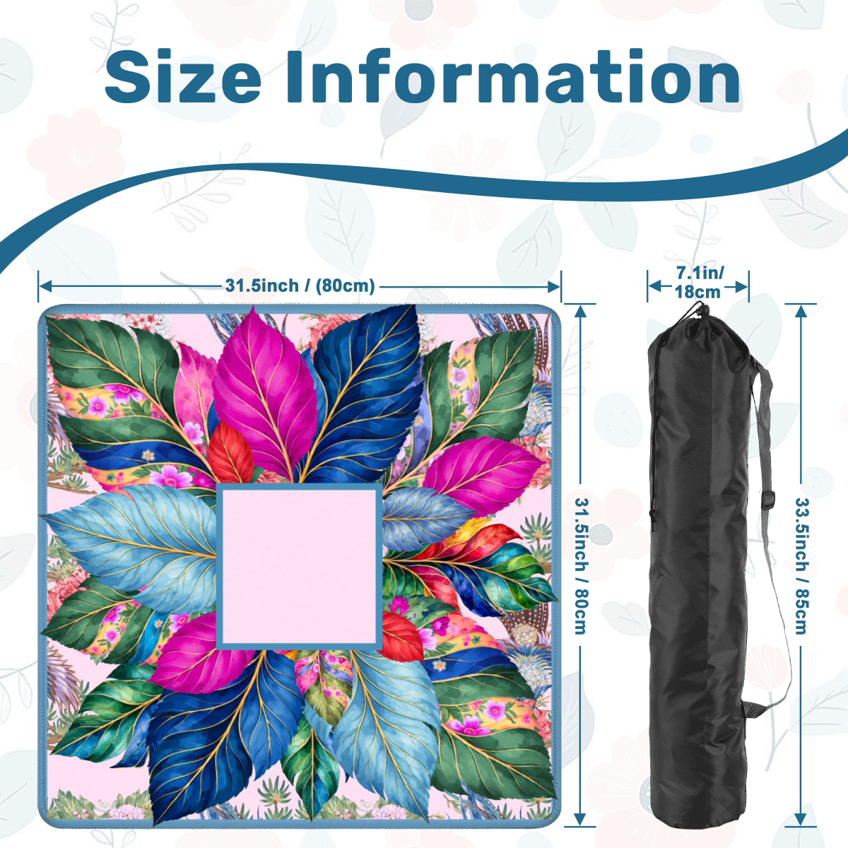 Tobacco Leaves Mahjong Mat: Mahj Game Tabletop (31.5-inch)