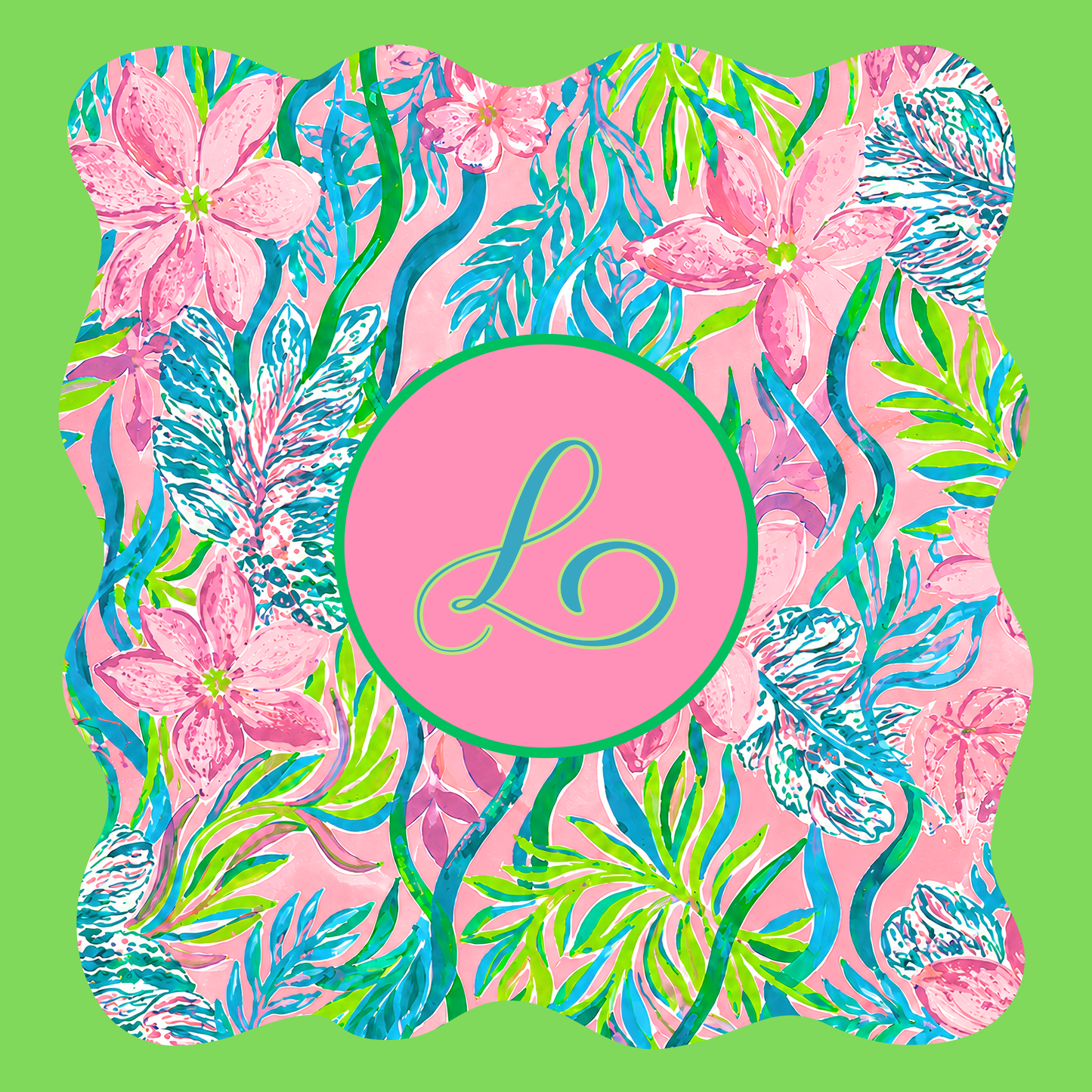 Tropical Travels Personalized Neoprene Mahjong Mat