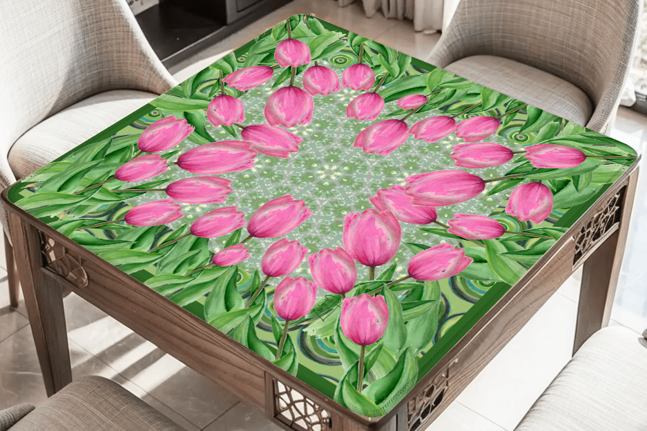 Tulips Bouquet Artist Collab 33 inch Mahjong Mat