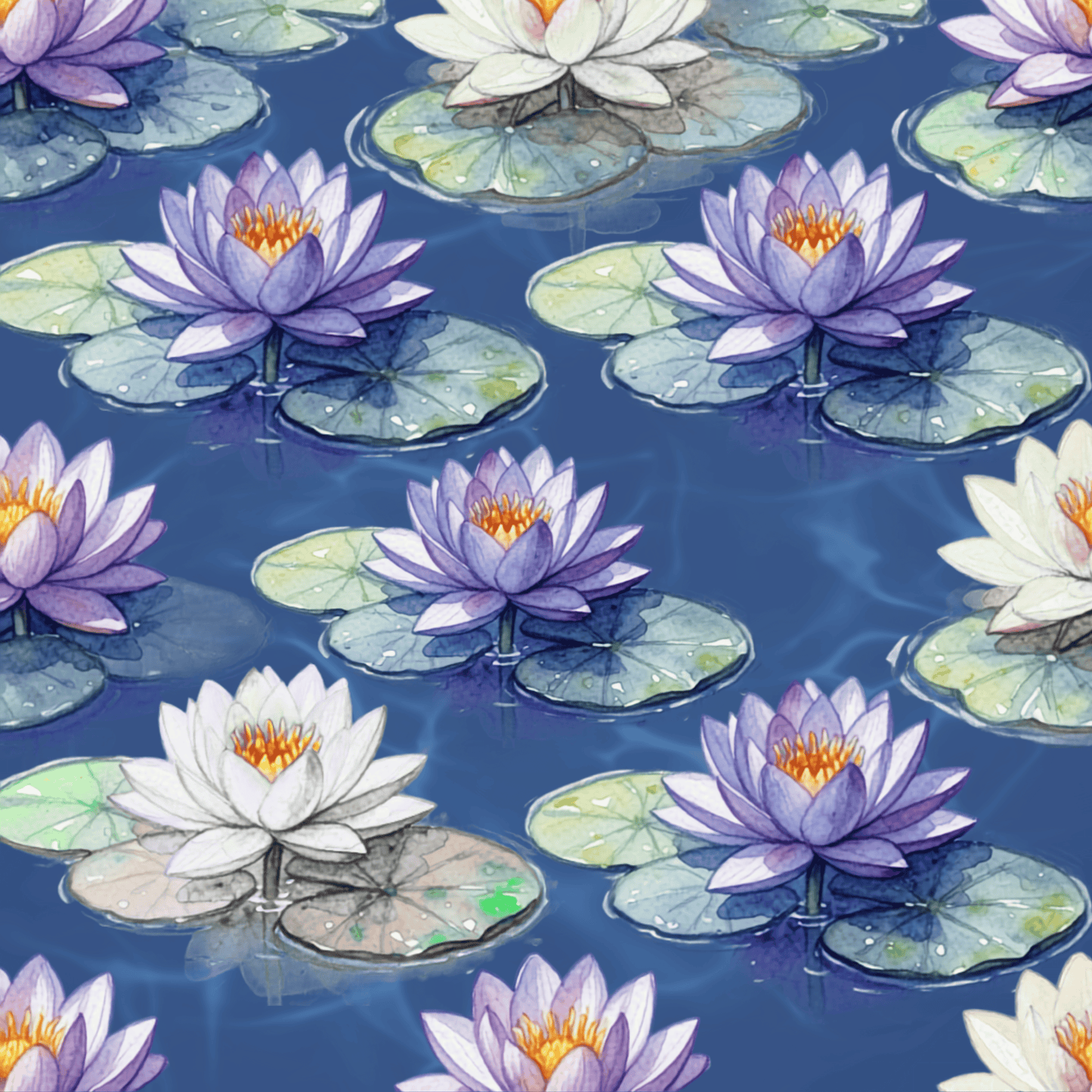 Watercolor Lilies Leatherette