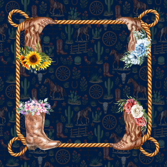 Western Boot Mahjong Mat
